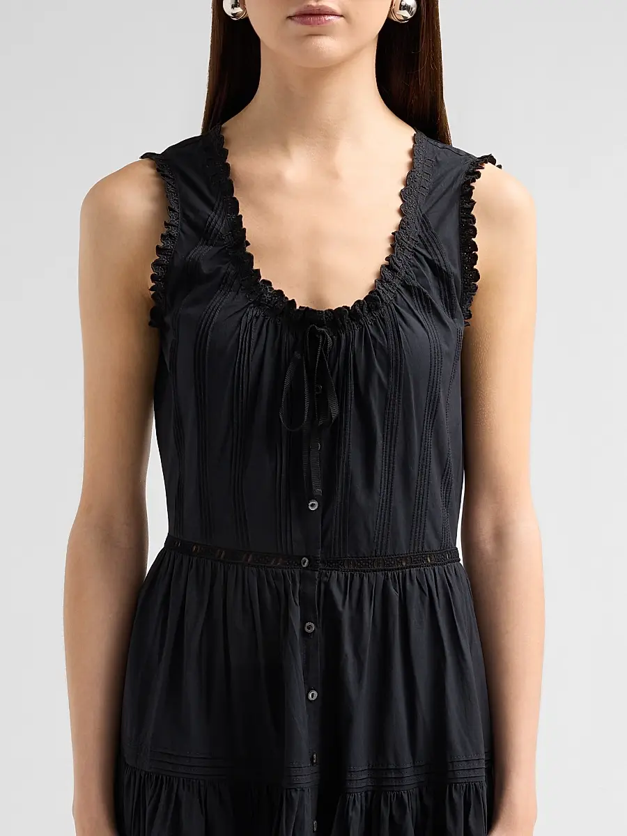 DÔEN Women's Hortense Button-Front Cotton Maxi Dress | Thumbnail 5 DÔEN Women's Hortense Button-Front Cotton Maxi Dress | Thumbnail 5