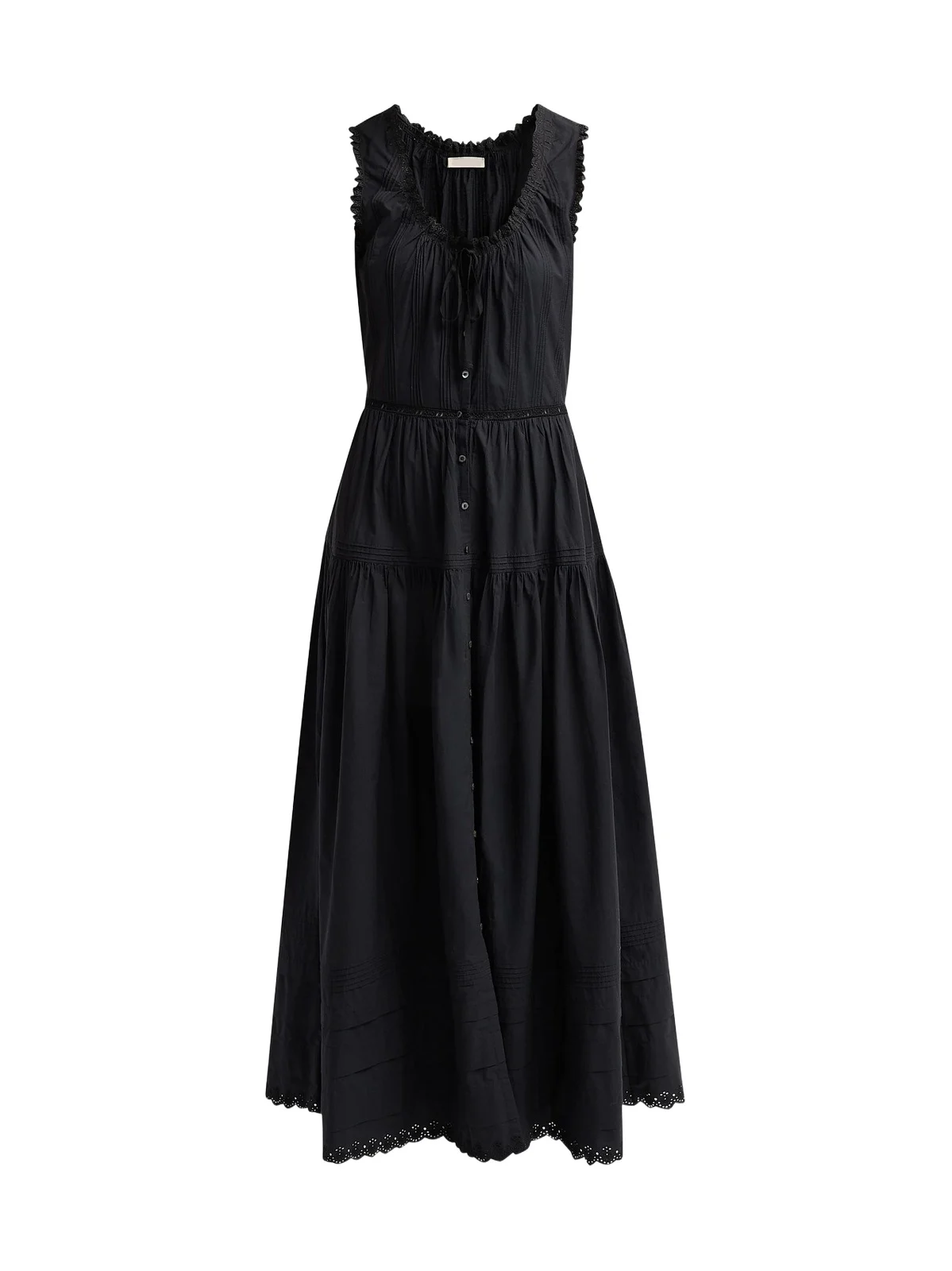 DÔEN Women's Hortense Button-Front Cotton Maxi Dress