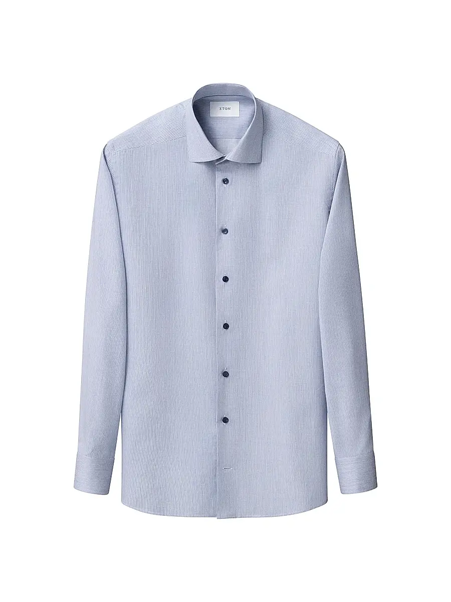 Eton Men's Striped Cotton-Blend Slim-Fit Shirt | Thumbnail 2 Eton Men's Striped Cotton-Blend Slim-Fit Shirt | Thumbnail 2