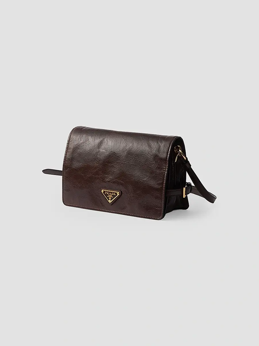 Prada Women's Mini Leather Shoulder Bag - Dark Brown | Thumbnail 2