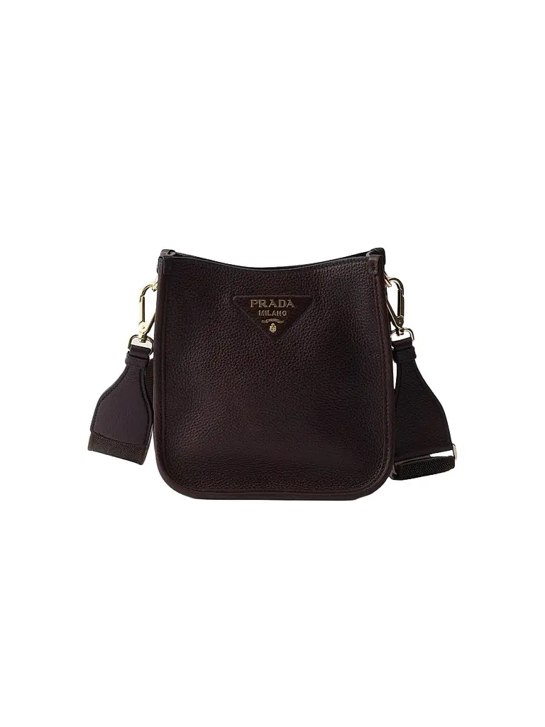 Prada Women's Mini Leather Shoulder Bag - Dark Brown | Image 1 Prada Women's Mini Leather Shoulder Bag - Dark Brown | Image 1