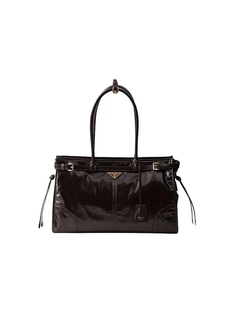 Prada Women's Bonnie Leather Top Handle Bag - Brown | Image 1 Prada Women's Bonnie Leather Top Handle Bag - Brown | Image 1