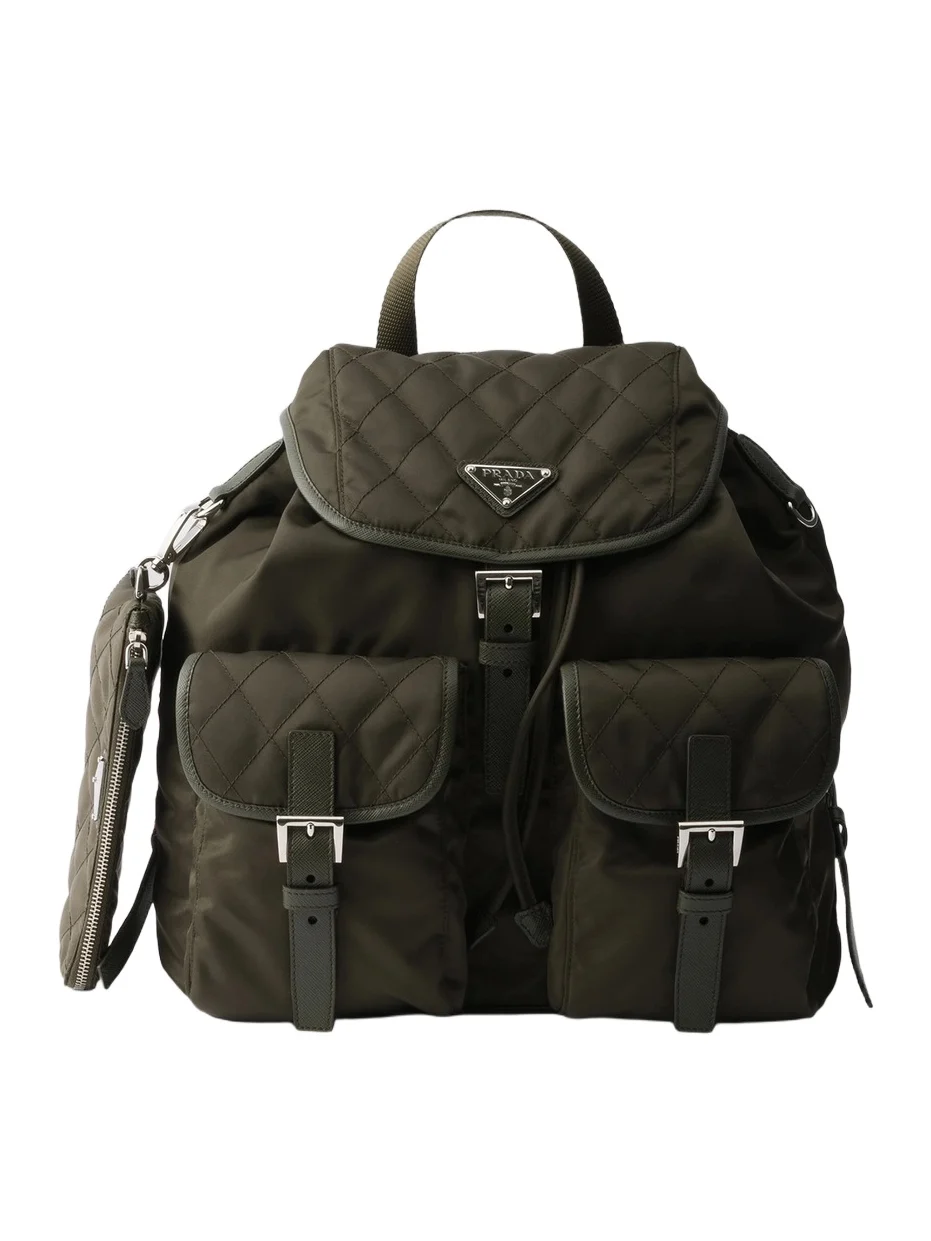 Prada Women's Medium Quilted Re-Nylon Backpack