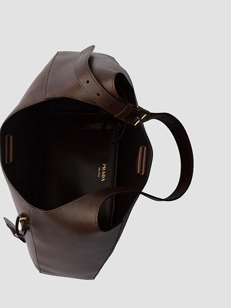 Prada Women's Boogie Large Leather Shoulder Bag | Thumbnail 4 Prada Women's Boogie Large Leather Shoulder Bag | Thumbnail 4