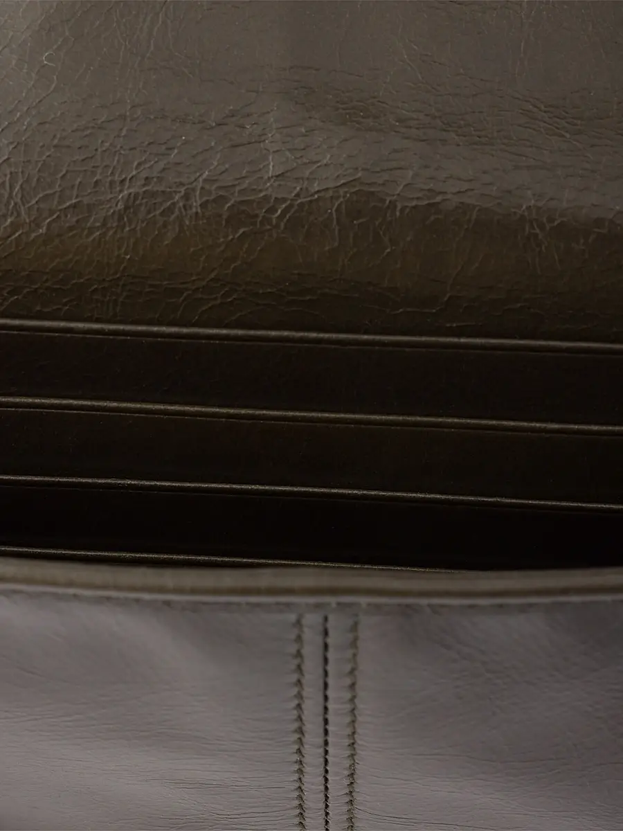 Prada Women's Leather Wallet with Shoulder Strap - Dark Green | Thumbnail 4 Prada Women's Leather Wallet with Shoulder Strap - Dark Green | Thumbnail 4