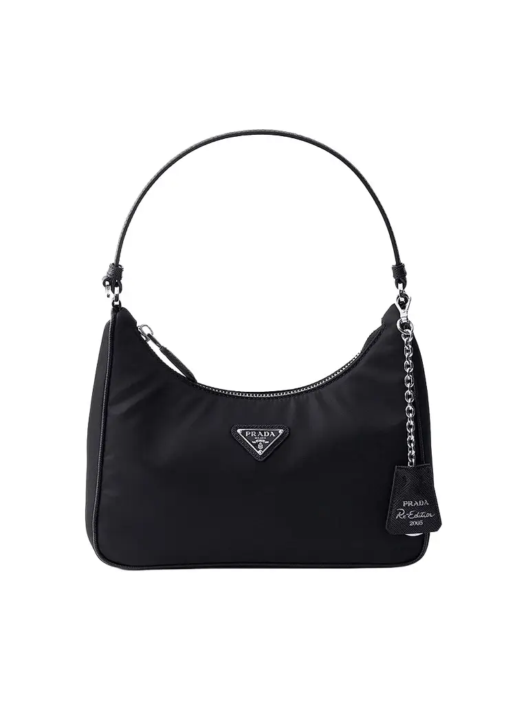 Prada Women's Re-Edition 2005 Nylon and Saffiano Mini Shoulder Bag | Image 1 Prada Women's Re-Edition 2005 Nylon and Saffiano Mini Shoulder Bag | Image 1