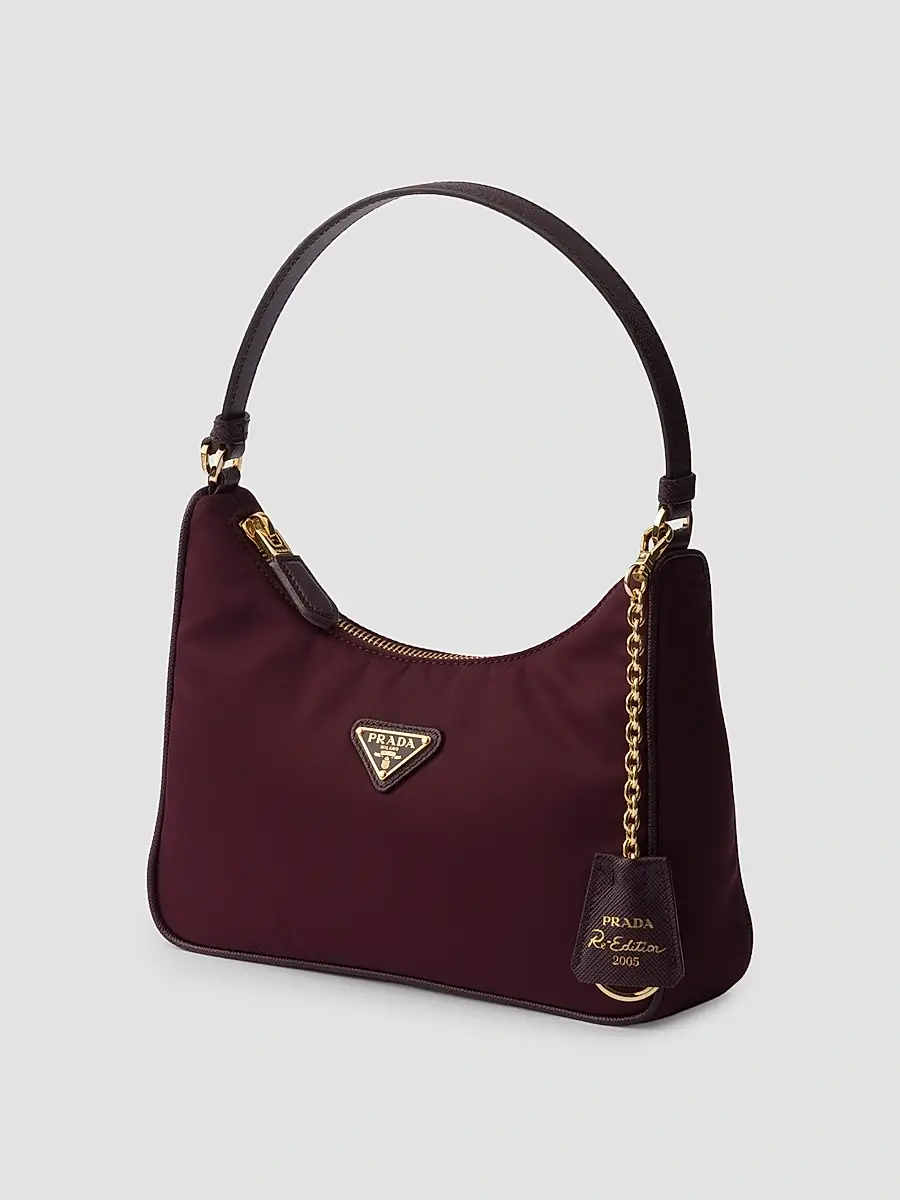 Prada Women's Re-Edition 2005 Nylon and Saffiano Mini Shoulder Bag | Thumbnail 2 Prada Women's Re-Edition 2005 Nylon and Saffiano Mini Shoulder Bag | Thumbnail 2