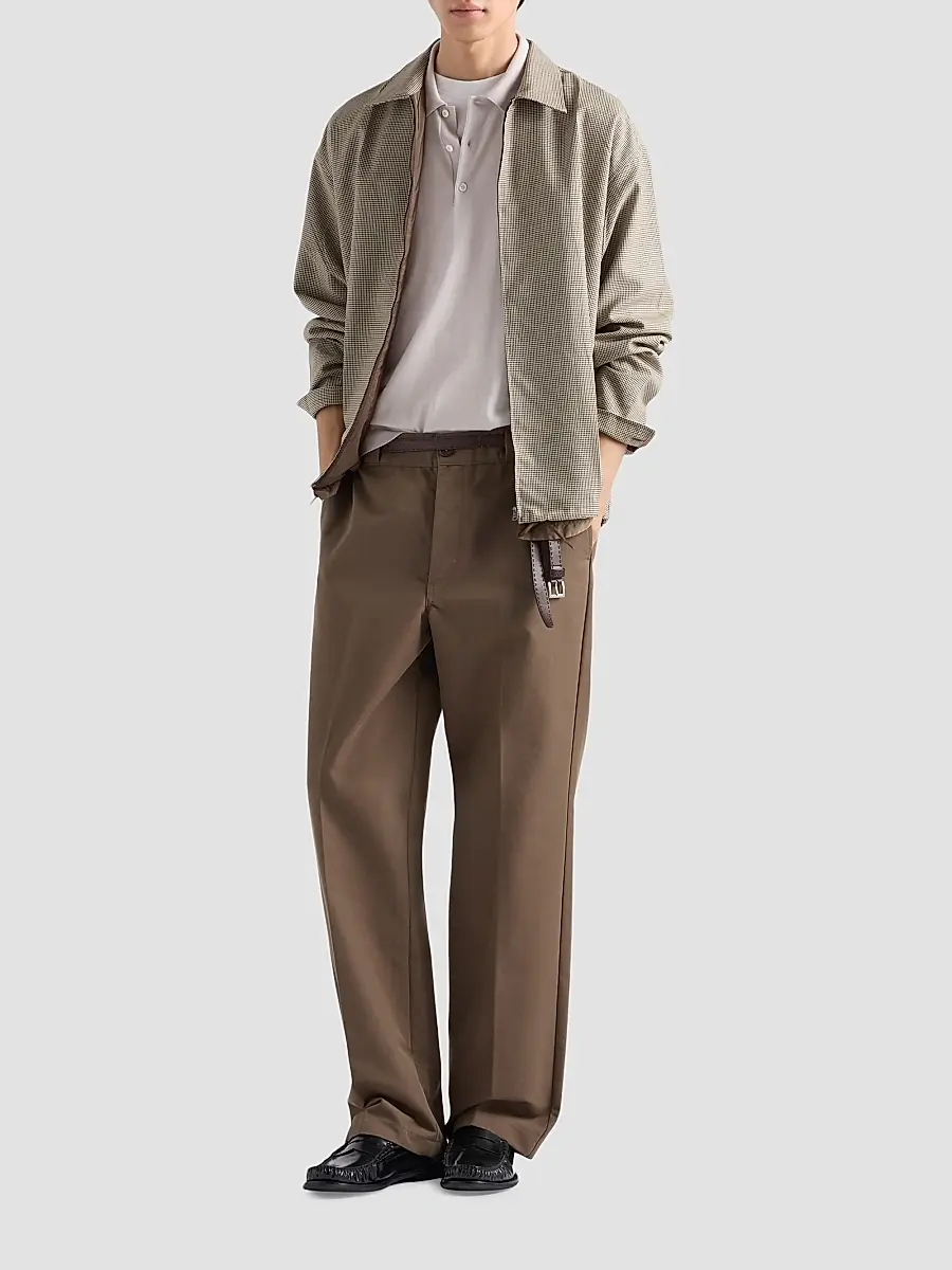 Prada Men's Superfine Wool Polo Shirt | Thumbnail 2