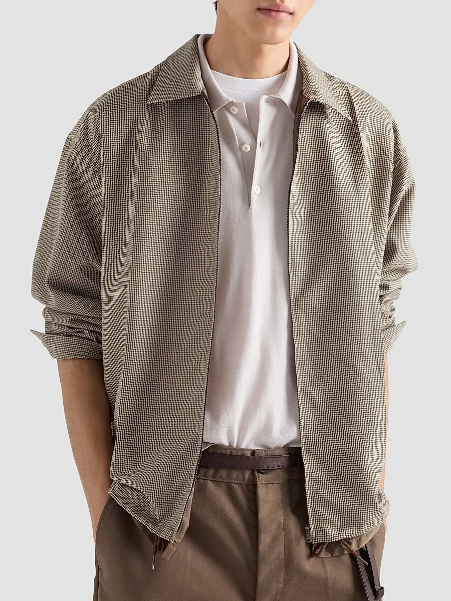 Prada Men's Superfine Wool Polo Shirt | Thumbnail 3