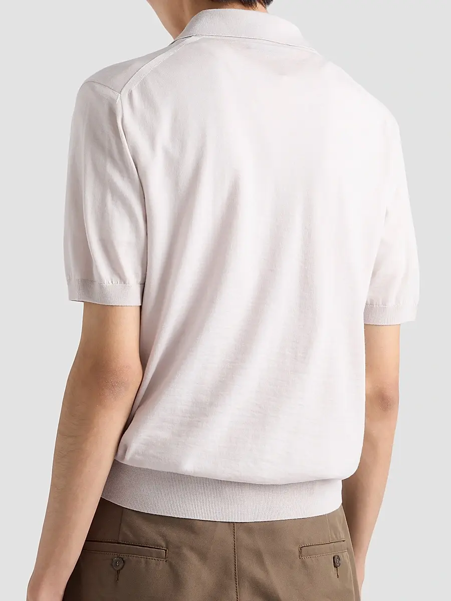 Prada Men's Superfine Wool Polo Shirt | Thumbnail 4