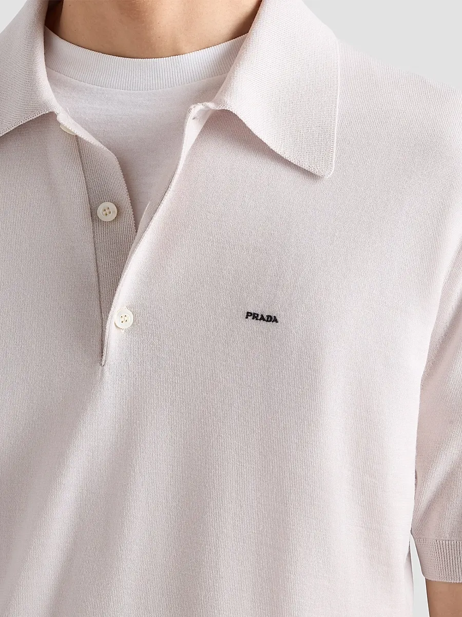 Prada Men's Superfine Wool Polo Shirt | Thumbnail 6