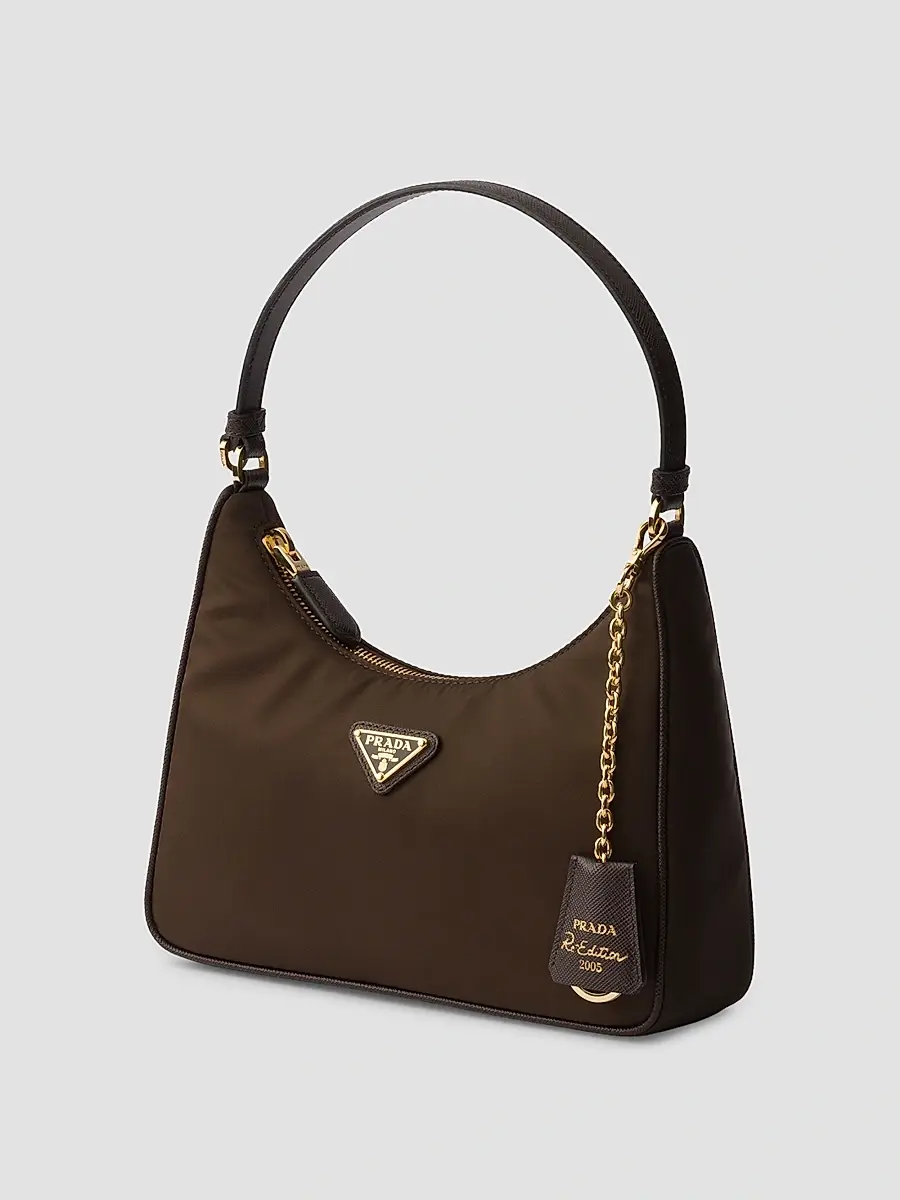 Prada Women's Re-Edition 2005 Nylon and Saffiano Mini Shoulder Bag | Thumbnail 2 Prada Women's Re-Edition 2005 Nylon and Saffiano Mini Shoulder Bag | Thumbnail 2
