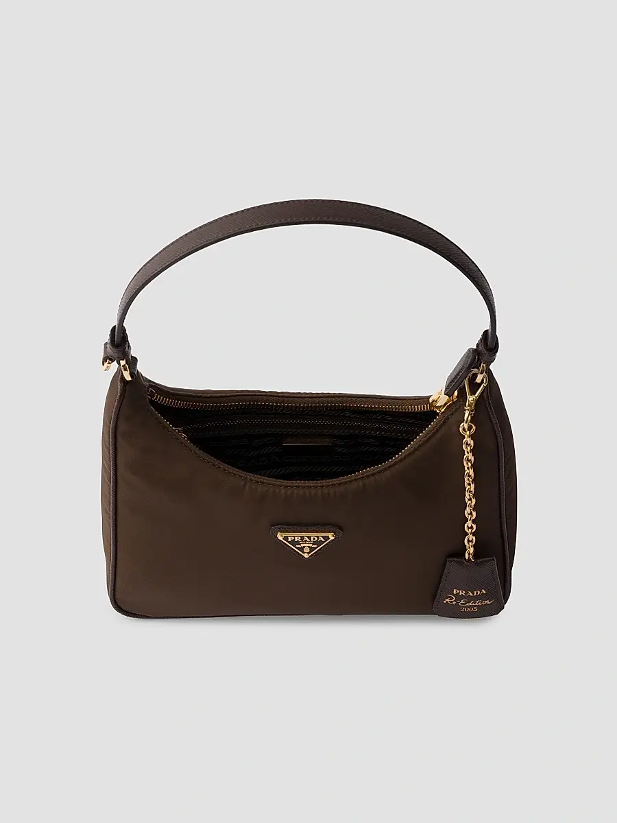 Prada Women's Re-Edition 2005 Nylon and Saffiano Mini Shoulder Bag | Thumbnail 3 Prada Women's Re-Edition 2005 Nylon and Saffiano Mini Shoulder Bag | Thumbnail 3