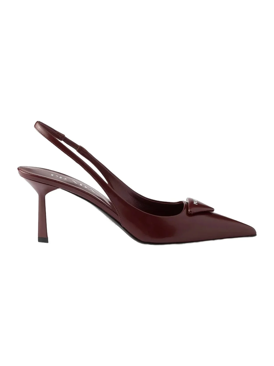 Women's Brushed Leather Slingback Pumps Women's Brushed Leather Slingback Pumps