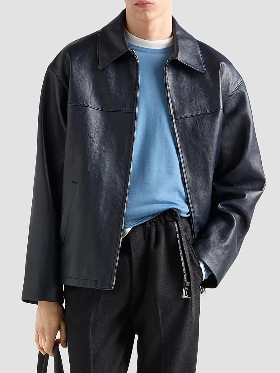 Prada Men's Worsted Wool Crewneck Sweater | Thumbnail 2 Prada Men's Worsted Wool Crewneck Sweater | Thumbnail 2