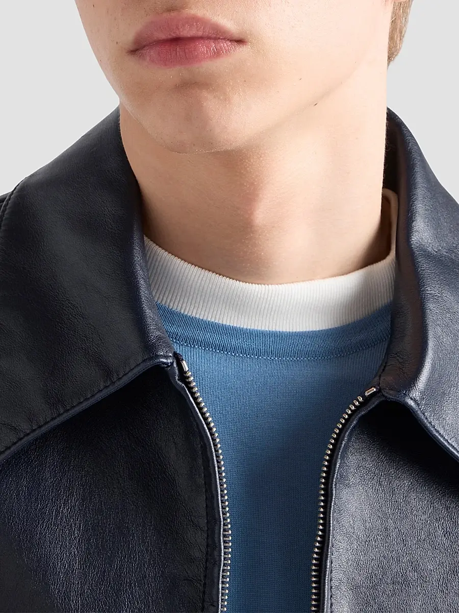 Prada Men's Worsted Wool Crewneck Sweater | Thumbnail 4 Prada Men's Worsted Wool Crewneck Sweater | Thumbnail 4