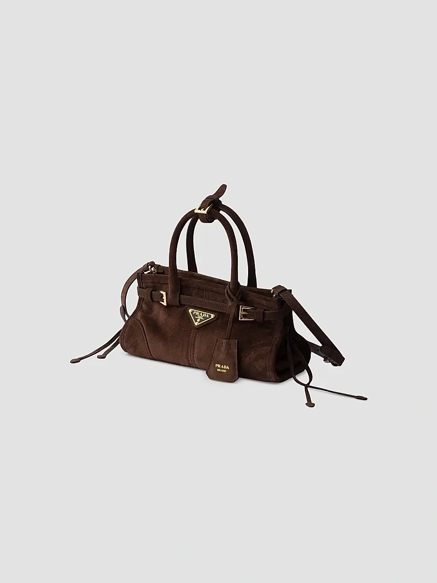 Prada Women's Bonnie Suede Top Handle Bag | Thumbnail 2 Prada Women's Bonnie Suede Top Handle Bag | Thumbnail 2