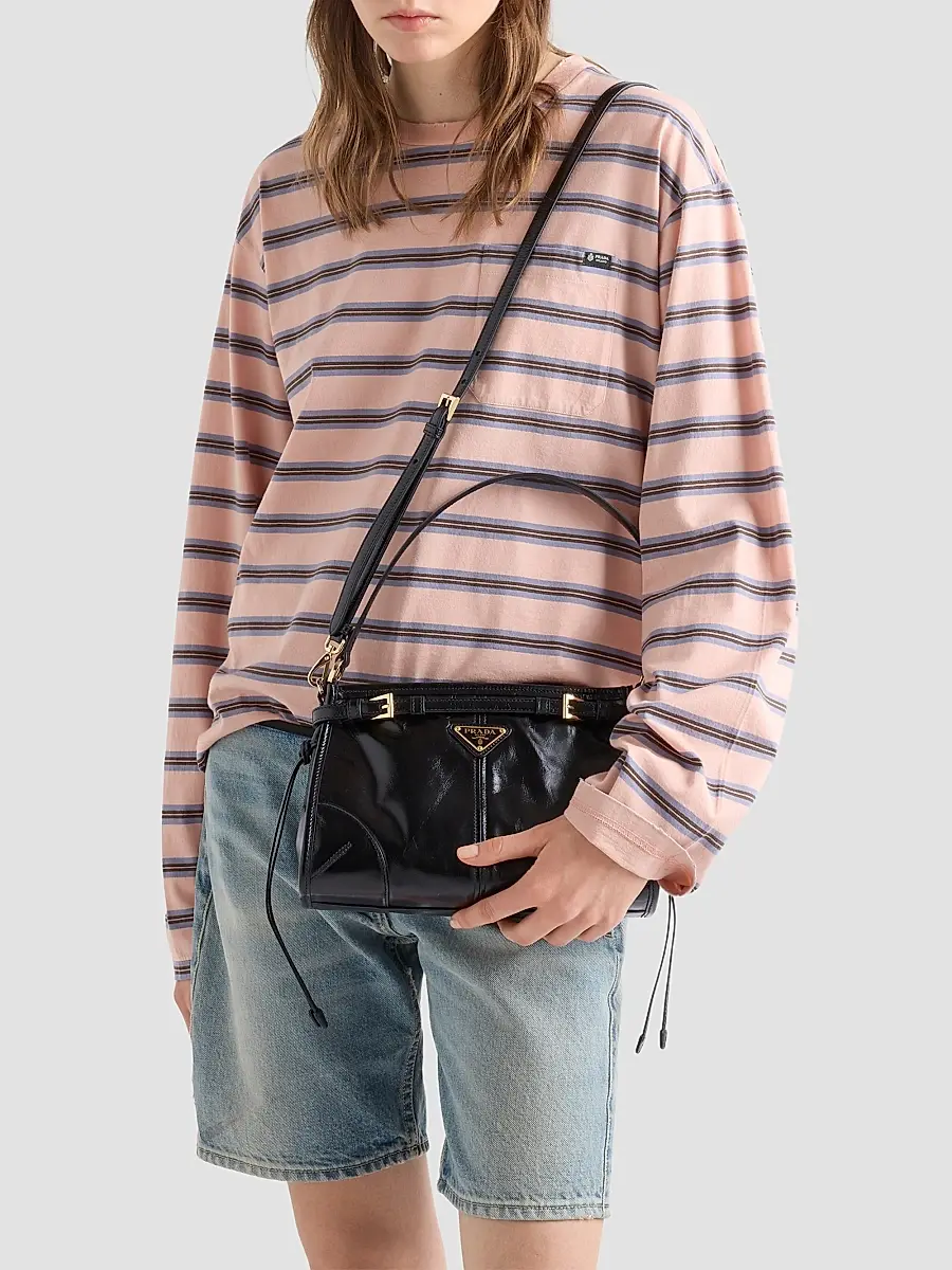 Prada Women's Bonnie Small Leather Top Handle Bag | Thumbnail 3 Prada Women's Bonnie Small Leather Top Handle Bag | Thumbnail 3