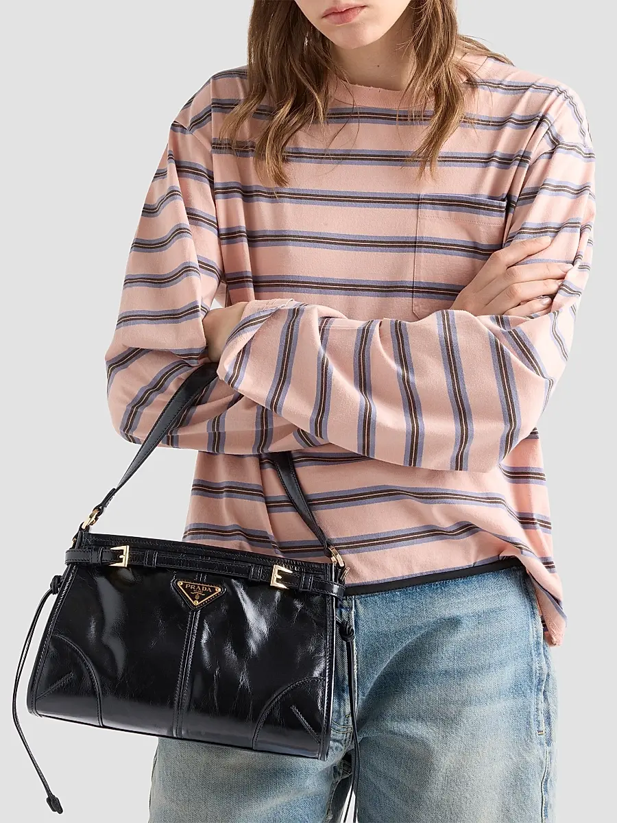 Prada Women's Bonnie Small Leather Top Handle Bag | Thumbnail 4 Prada Women's Bonnie Small Leather Top Handle Bag | Thumbnail 4