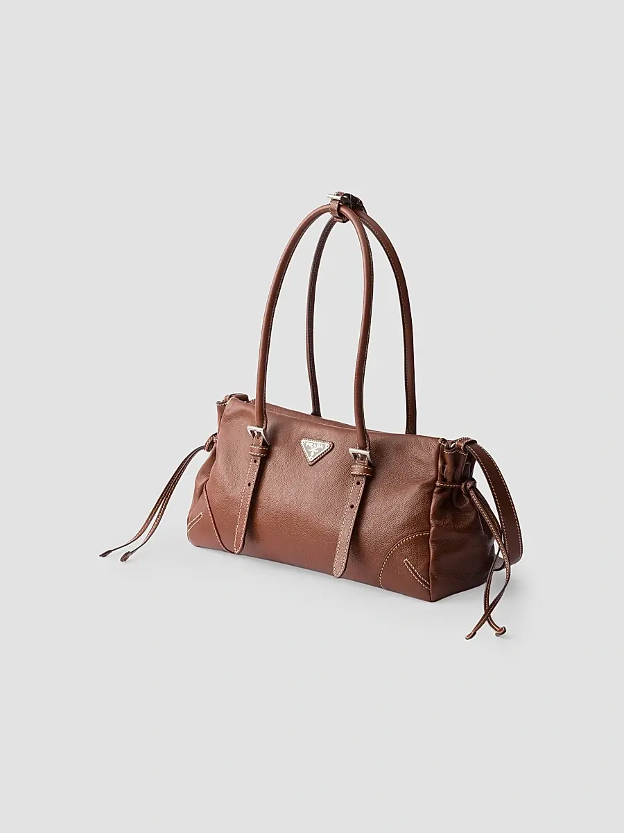 Prada Women's Bonnie Medium Antiqued Leather Top Handle Bag | Thumbnail 2 Prada Women's Bonnie Medium Antiqued Leather Top Handle Bag | Thumbnail 2