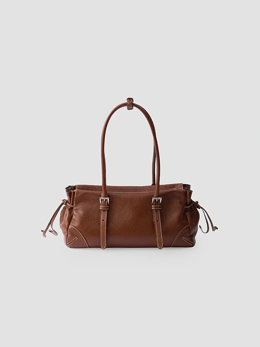 Prada Women's Bonnie Medium Antiqued Leather Top Handle Bag | Thumbnail 3 Prada Women's Bonnie Medium Antiqued Leather Top Handle Bag | Thumbnail 3