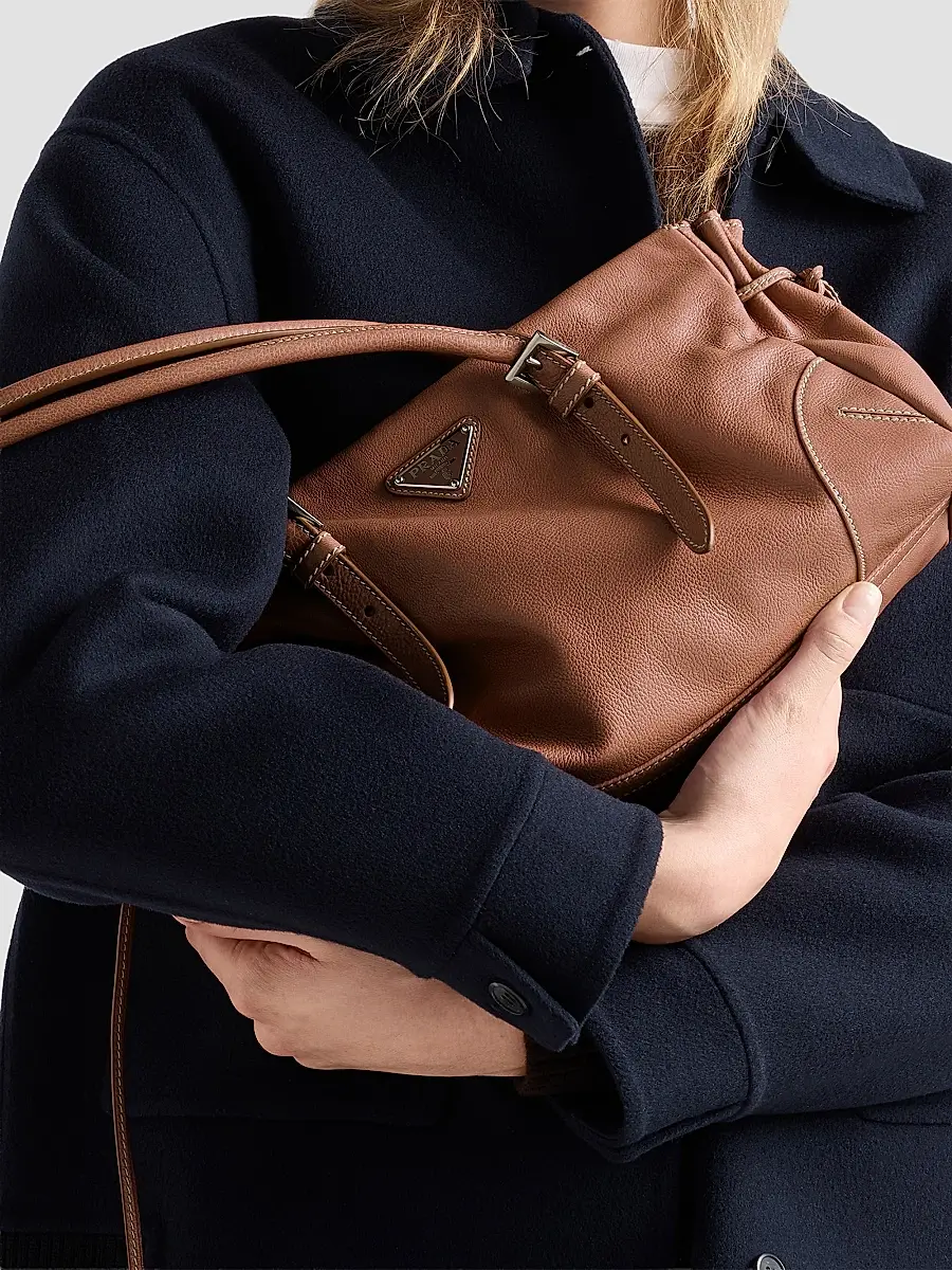 Prada Women's Bonnie Medium Antiqued Leather Top Handle Bag | Thumbnail 7 Prada Women's Bonnie Medium Antiqued Leather Top Handle Bag | Thumbnail 7