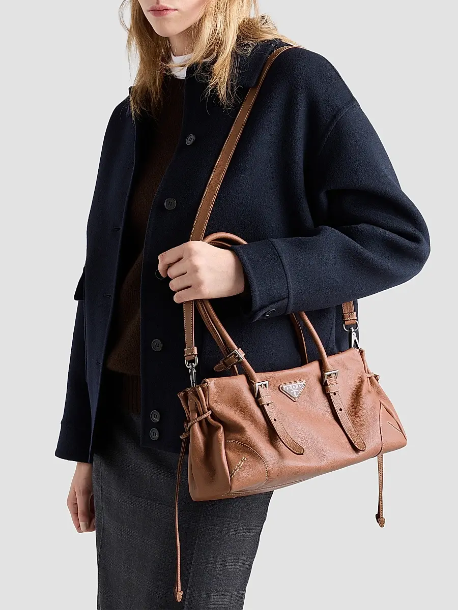 Prada Women's Bonnie Medium Antiqued Leather Top Handle Bag | Thumbnail 8 Prada Women's Bonnie Medium Antiqued Leather Top Handle Bag | Thumbnail 8