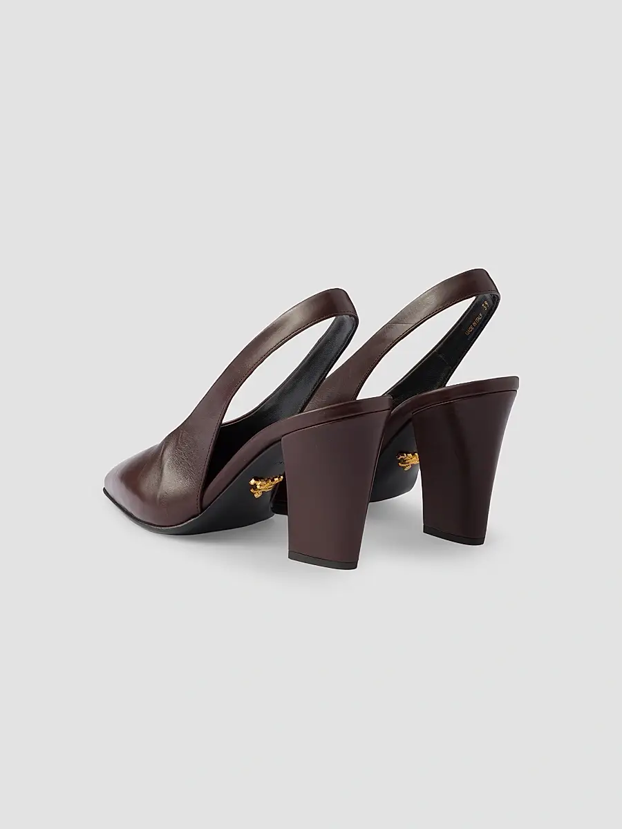 Prada Women's Leather Slingback Pumps | Thumbnail 3 Prada Women's Leather Slingback Pumps | Thumbnail 3