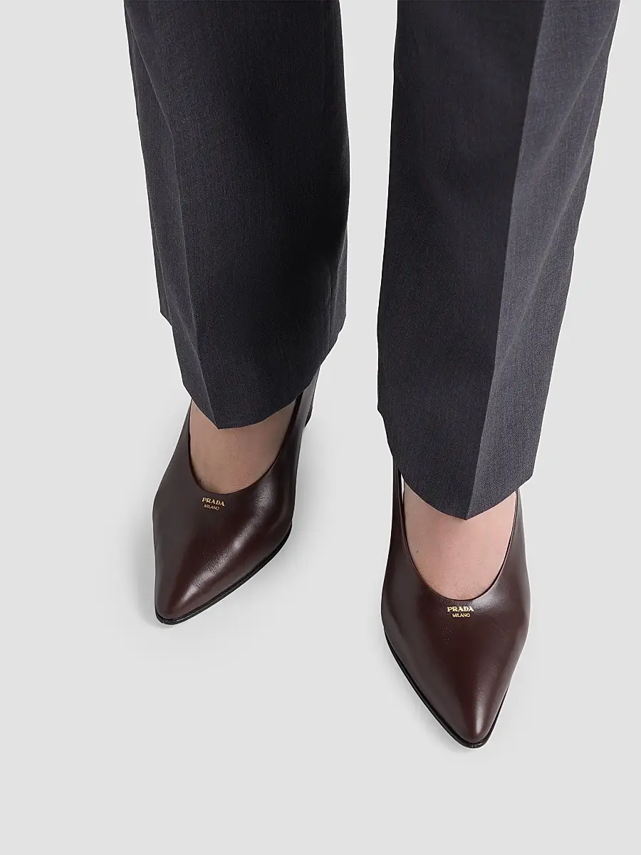 Prada Women's Leather Slingback Pumps | Thumbnail 6 Prada Women's Leather Slingback Pumps | Thumbnail 6