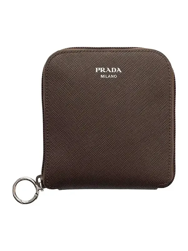 Prada Women's Saffiano Leather Pendant with Re-Nylon Tote Bag