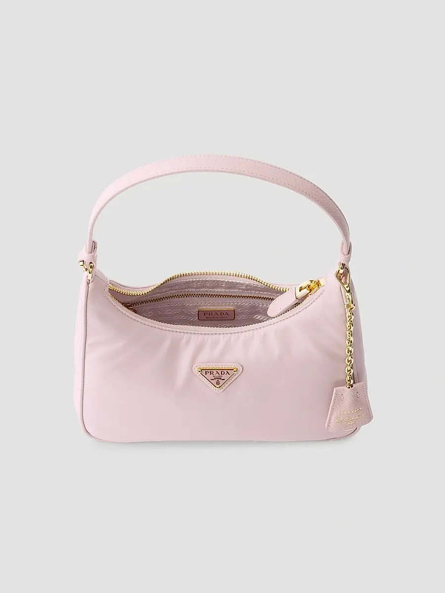 Prada Women's Re-Edition 2005 Nylon and Saffiano Mini Shoulder Bag | Thumbnail 4 Prada Women's Re-Edition 2005 Nylon and Saffiano Mini Shoulder Bag | Thumbnail 4