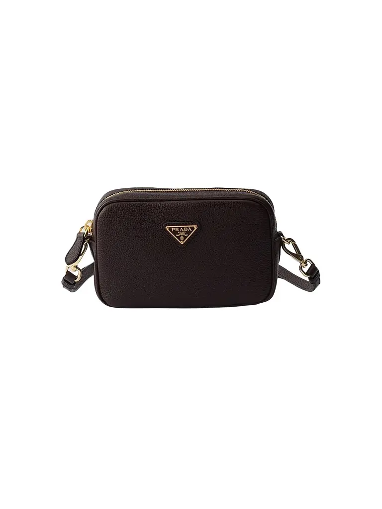 Prada Women's Leather Mini Shoulder Bag - Brown | Image 1 Prada Women's Leather Mini Shoulder Bag - Brown | Image 1