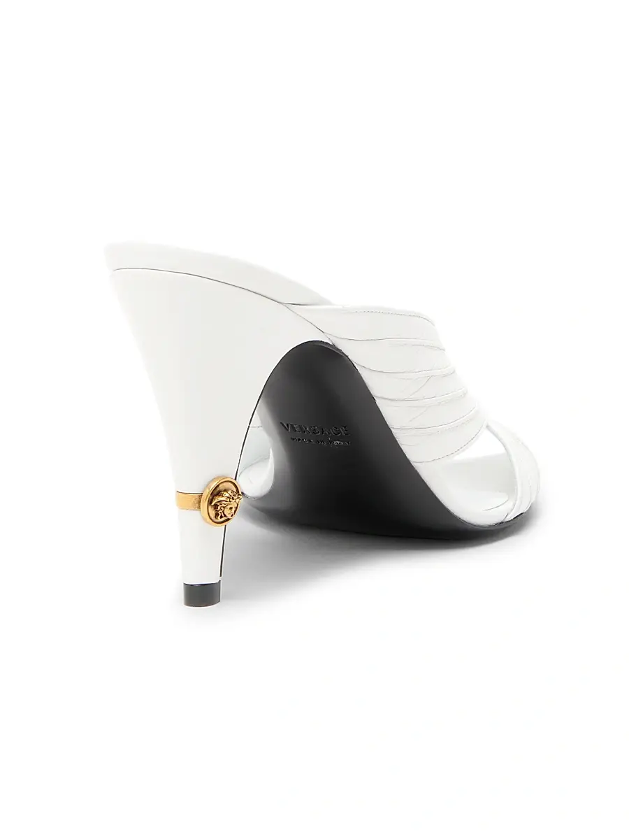 Versace Women's Medusa 90MM Leather Mules | Thumbnail 3 Versace Women's Medusa 90MM Leather Mules | Thumbnail 3
