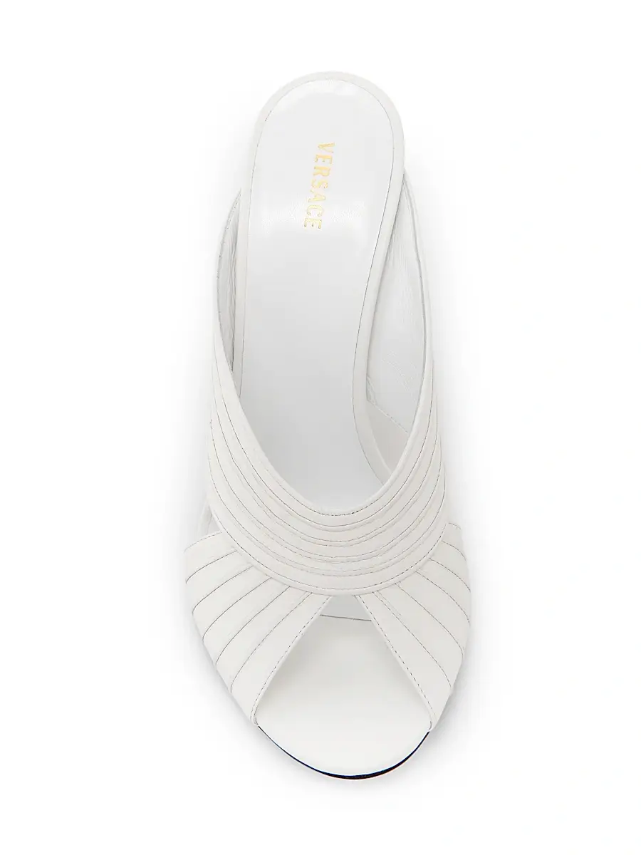 Versace Women's Medusa 90MM Leather Mules | Thumbnail 5 Versace Women's Medusa 90MM Leather Mules | Thumbnail 5