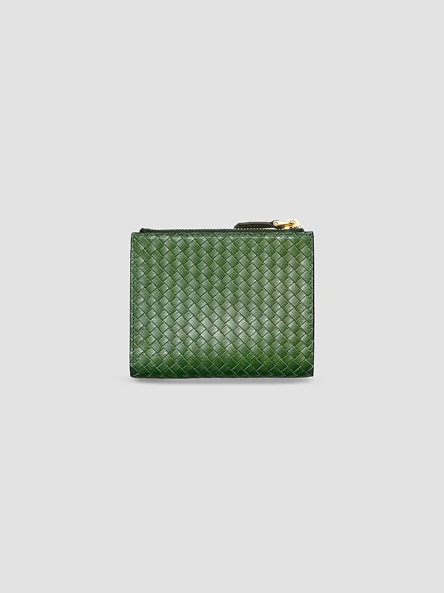 Prada Women's Small Woven Madras Leather Wallet | Thumbnail 2