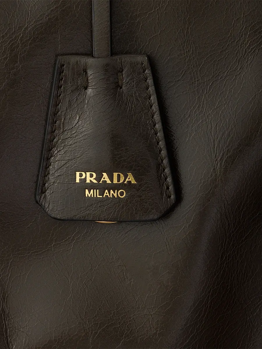 Prada Women's Bonnie Extra-Large Leather Top Handle Bag | Thumbnail 9 Prada Women's Bonnie Extra-Large Leather Top Handle Bag | Thumbnail 9