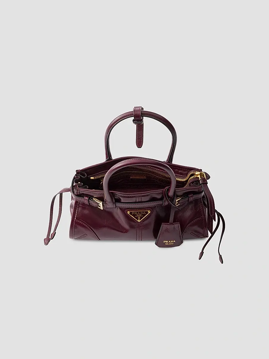 Prada Women's Bonnie Leather Top Handle Bag | Thumbnail 4 Prada Women's Bonnie Leather Top Handle Bag | Thumbnail 4