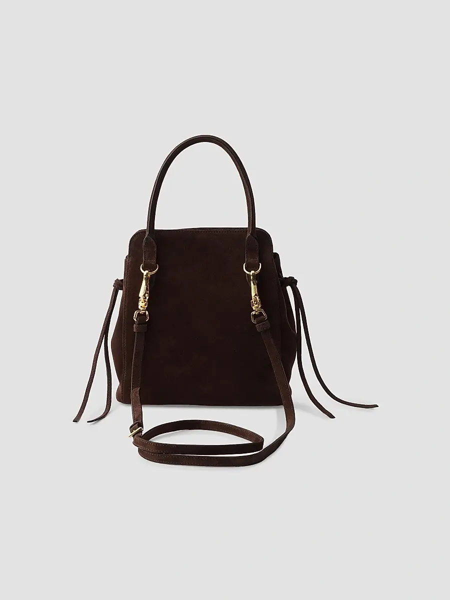 Prada Women's Carry Mini Suede Handbag | Thumbnail 3 Prada Women's Carry Mini Suede Handbag | Thumbnail 3