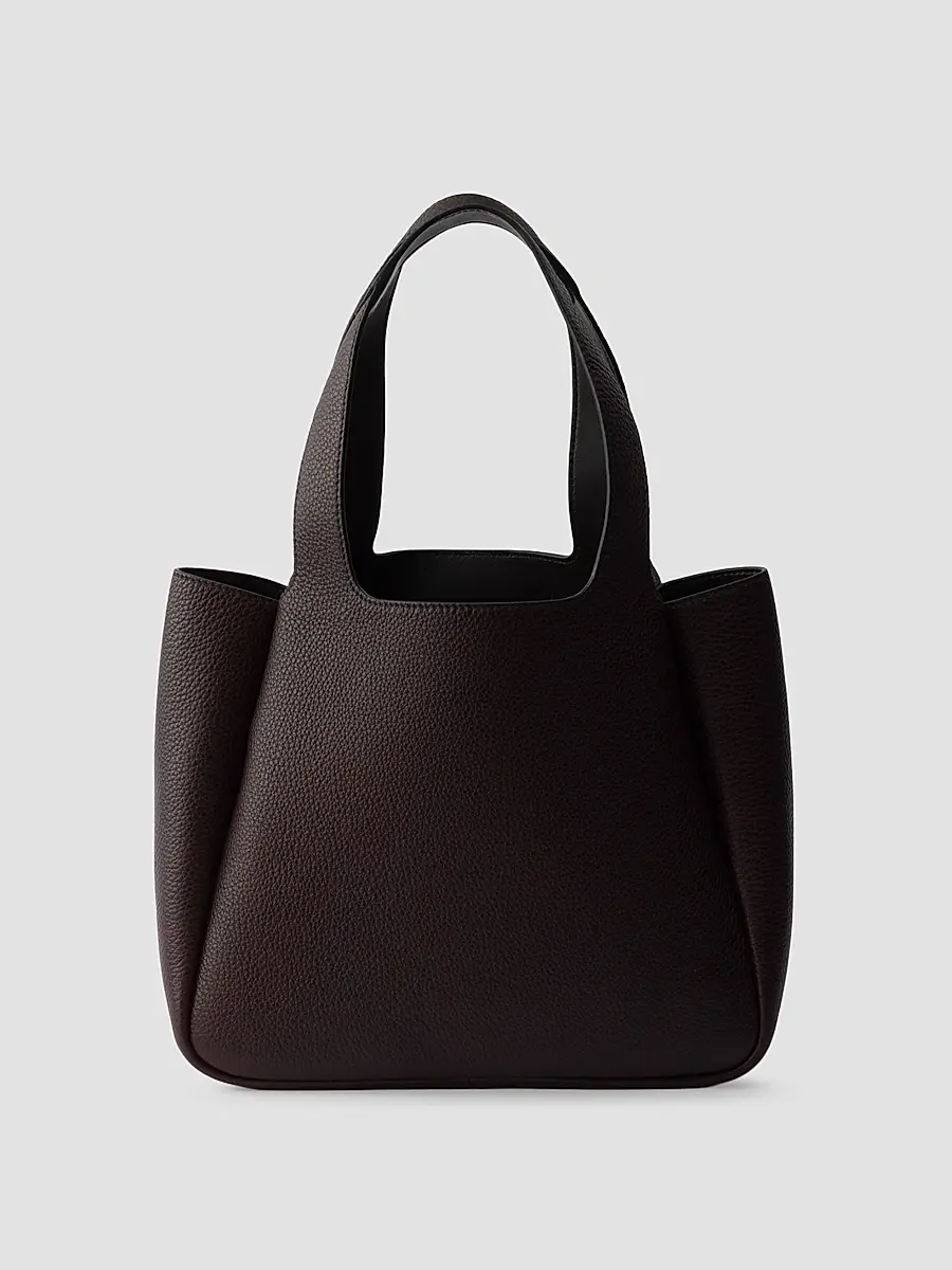Prada Women's Leather Tote Bag - Dark Brown | Thumbnail 4 Prada Women's Leather Tote Bag - Dark Brown | Thumbnail 4