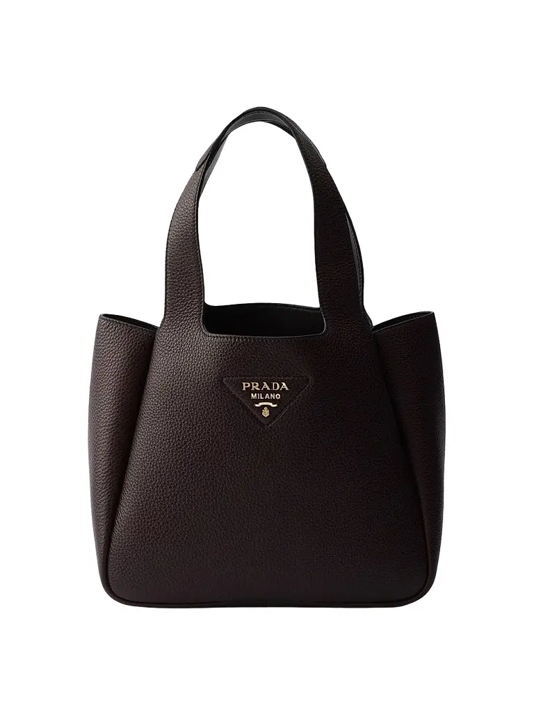 Prada Women's Leather Tote Bag - Dark Brown | Image 1 Prada Women's Leather Tote Bag - Dark Brown | Image 1