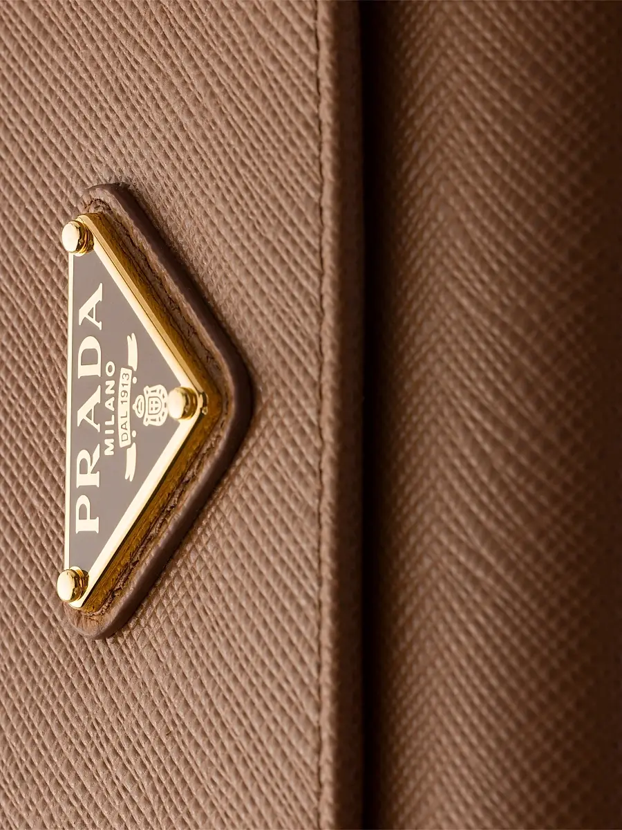 Prada Women's Saffiano Leather Wallet with Shoulder Strap - Brown Gold | Thumbnail 5 Prada Women's Saffiano Leather Wallet with Shoulder Strap - Brown Gold | Thumbnail 5