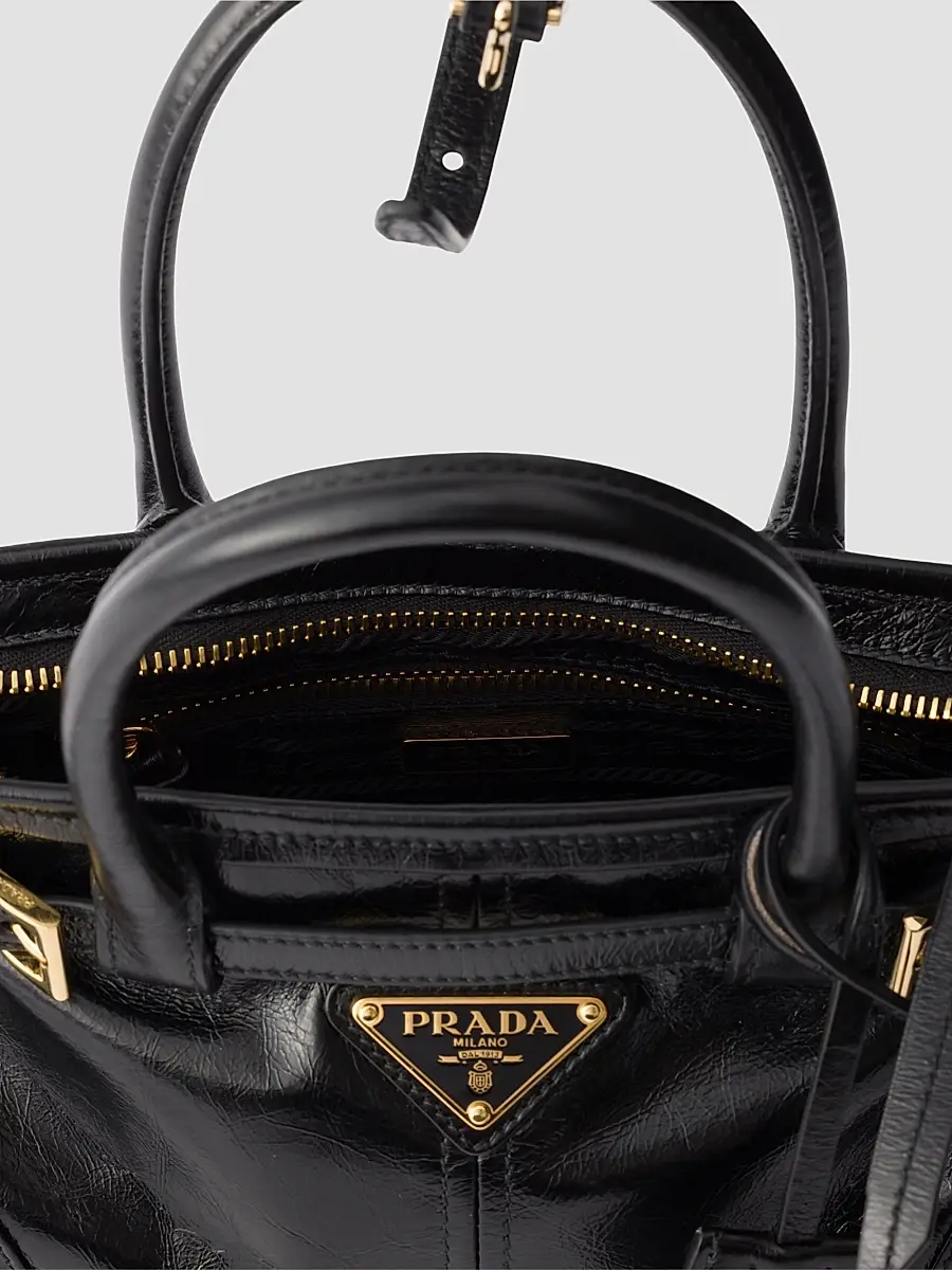 Prada Women's Bonnie Leather Top Handle Bag | Thumbnail 4 Prada Women's Bonnie Leather Top Handle Bag | Thumbnail 4