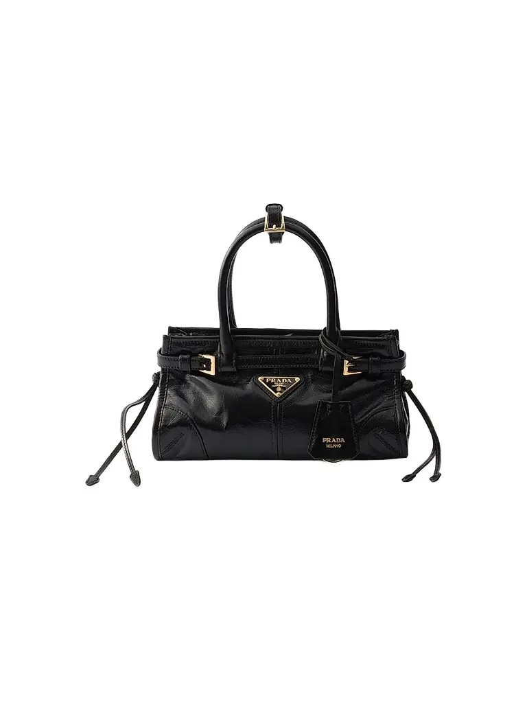 Prada Women's Bonnie Leather Top Handle Bag - Black | Image 1 Prada Women's Bonnie Leather Top Handle Bag - Black | Image 1