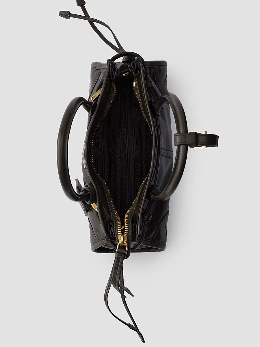 Prada Women's Bonnie Leather Top Handle Bag | Thumbnail 4 Prada Women's Bonnie Leather Top Handle Bag | Thumbnail 4