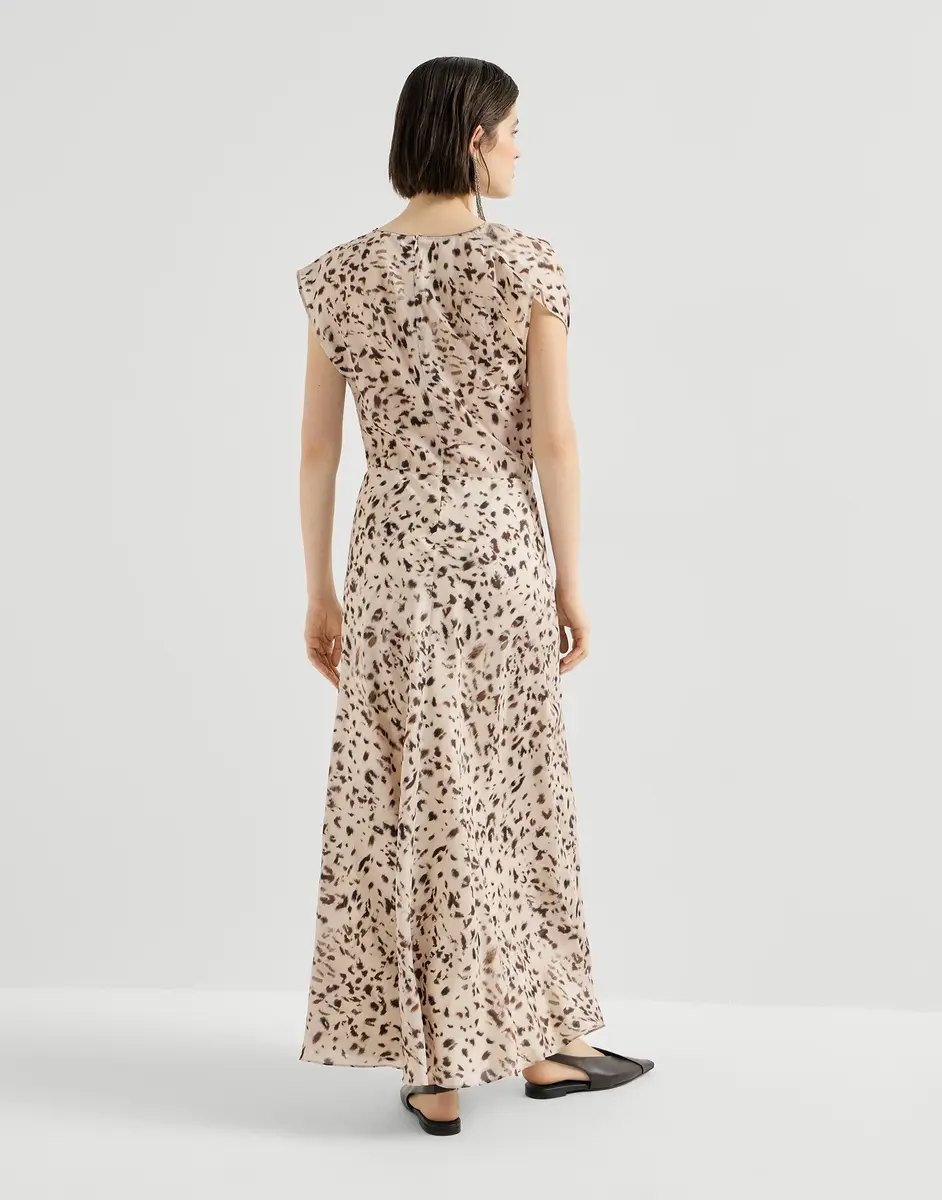 Brunello Cucinelli Lynx print pongee dress | Thumbnail 3