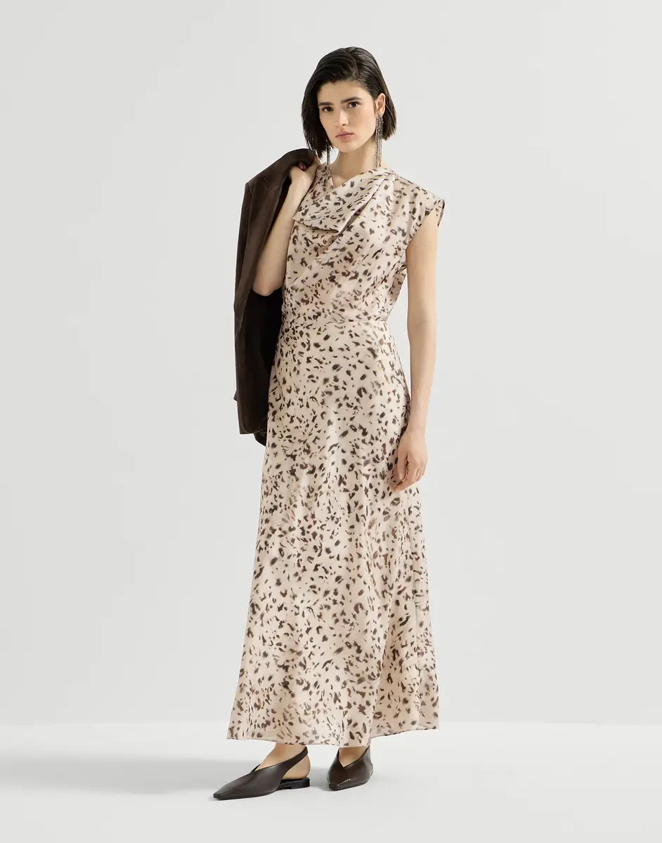 Brunello Cucinelli Lynx print pongee dress | Thumbnail 6
