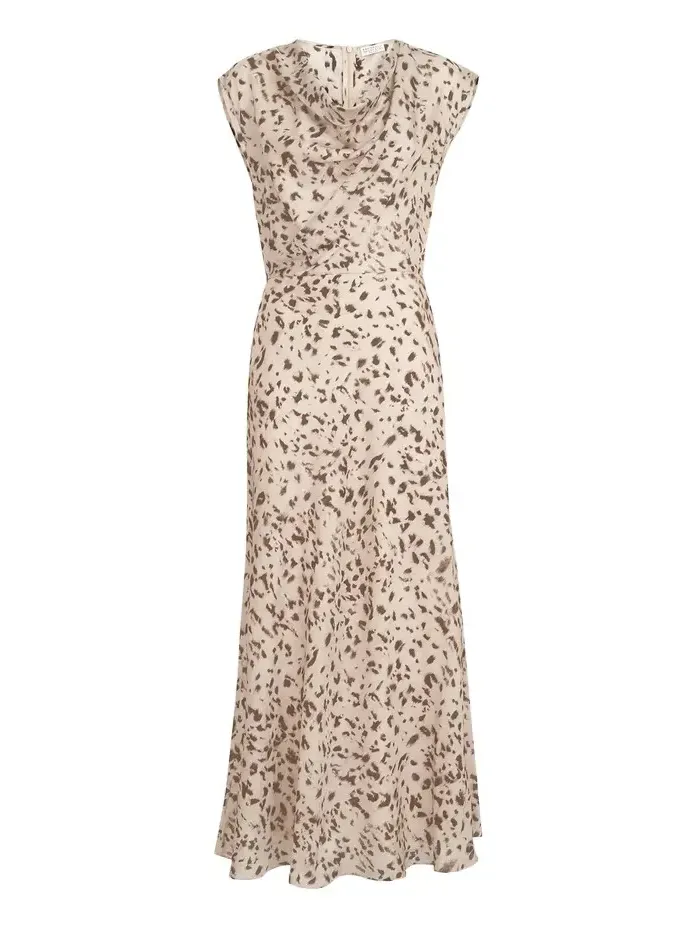 Lynx print pongee dress Lynx print pongee dress
