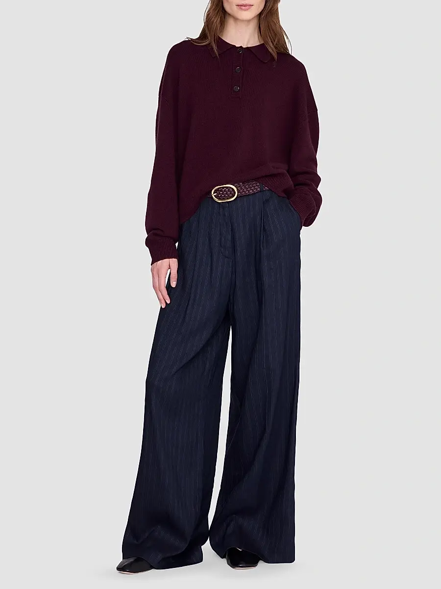 Anine Bing Women's Lee Polo Sweater | Thumbnail 2 Anine Bing Women's Lee Polo Sweater | Thumbnail 2