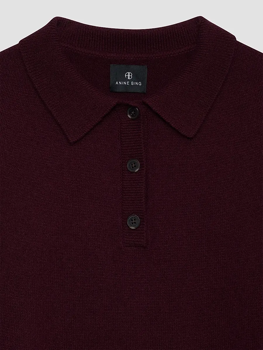 Anine Bing Women's Lee Polo Sweater | Thumbnail 5 Anine Bing Women's Lee Polo Sweater | Thumbnail 5