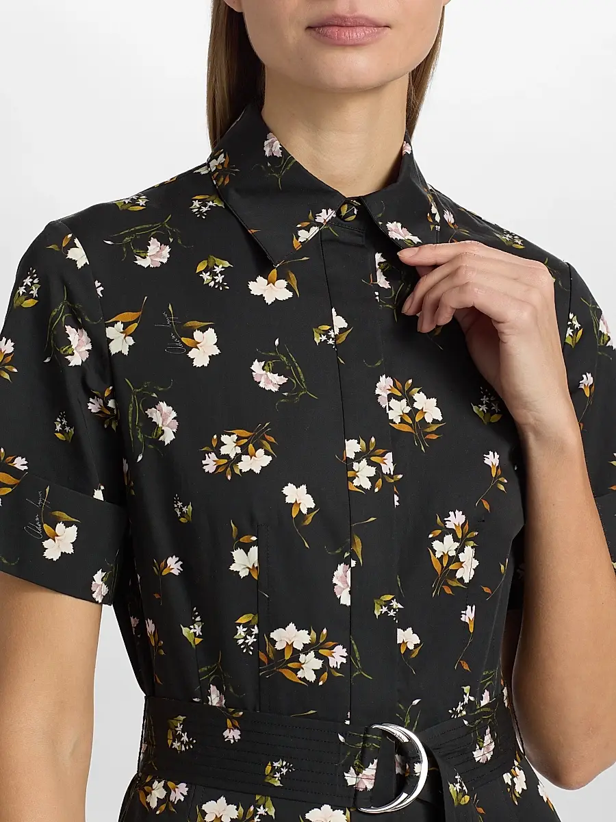 Adam Lippes Women's Leighton Floral Cotton Midi Dress | Thumbnail 6